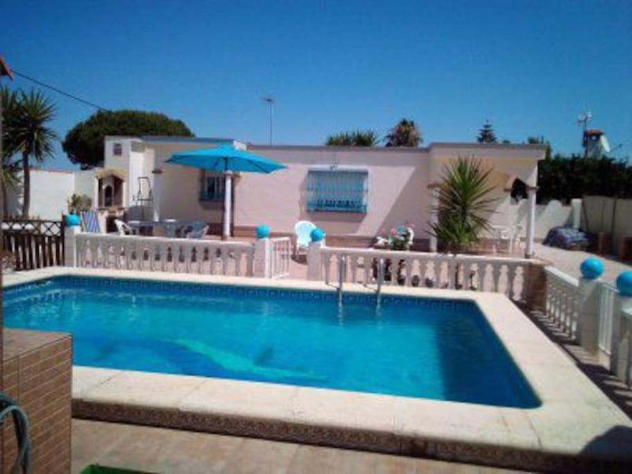El Verano Azul Casa Con Piscina Chiclana de la Frontera Bagian luar foto